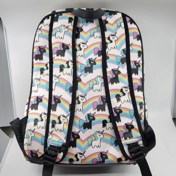 Luv‎ Betsey Backpack Womens OS White Rainbow Unicorn Pom Pom Betsey Johnson Bag main image 10